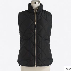 J crew black excursion vest size XXS